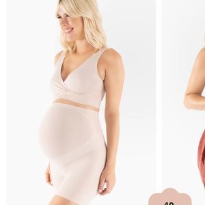 2 nude colored Belly Bandit “Thigh Disguise” maternity support shorts